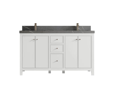 Chicago 60 in. W x 22 in. D Double Sink Bathroom Vanity - Willow Bath and Vanity