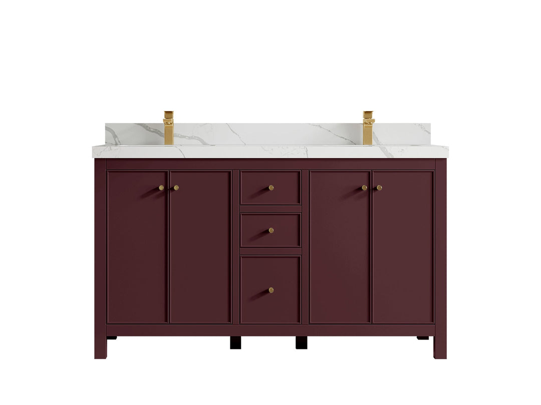 Chicago 60 in. W x 22 in. D Double Sink Bathroom Vanity - Willow Bath and Vanity