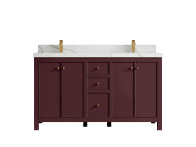 Chicago 60 in. W x 22 in. D Double Sink Bathroom Vanity - Willow Bath and Vanity