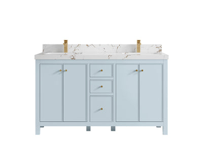Chicago 60 in. W x 22 in. D Double Sink Bathroom Vanity - Willow Bath and Vanity
