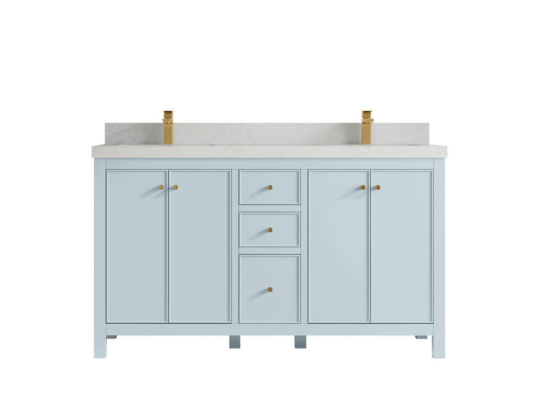 Chicago 60 in. W x 22 in. D Double Sink Bathroom Vanity - Willow Bath and Vanity