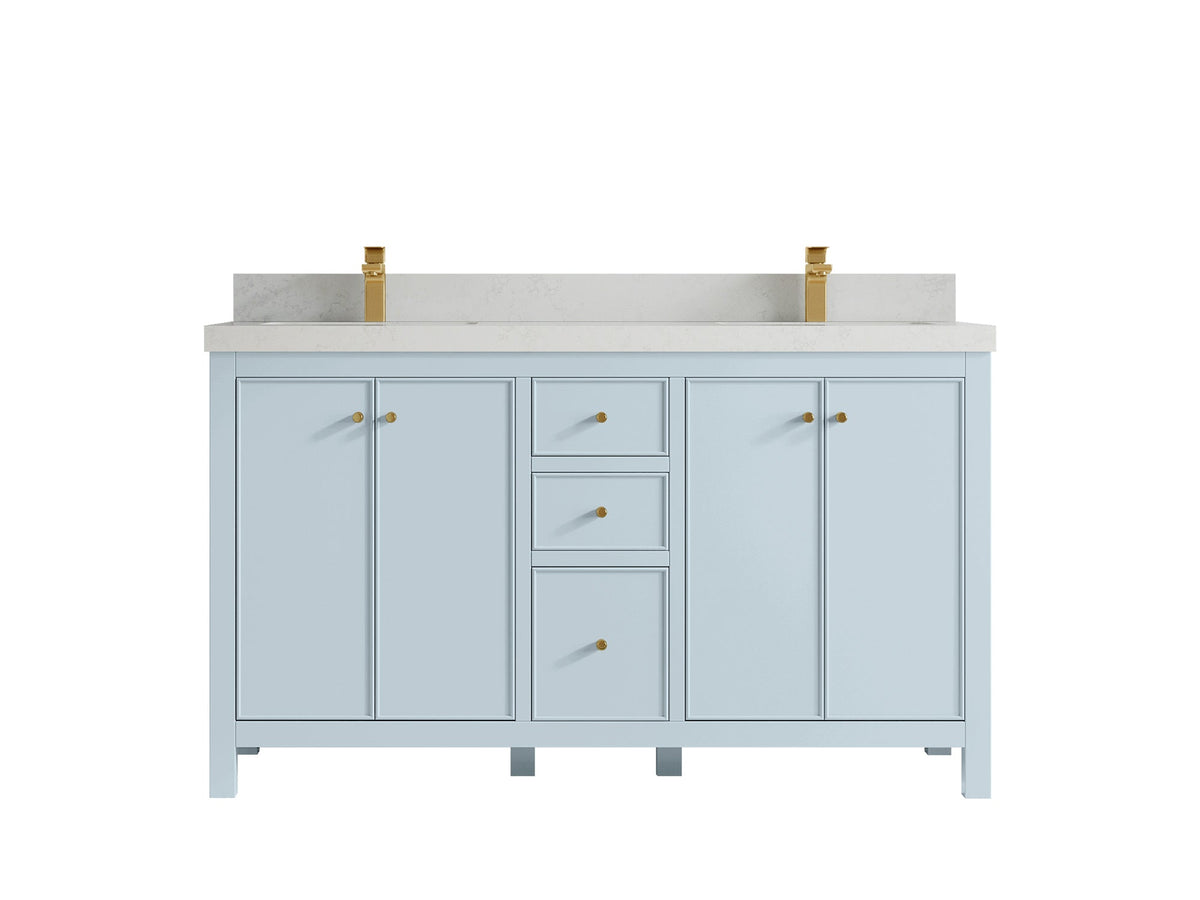 Chicago 60 in. W x 22 in. D Double Sink Bathroom Vanity - Willow Bath and Vanity