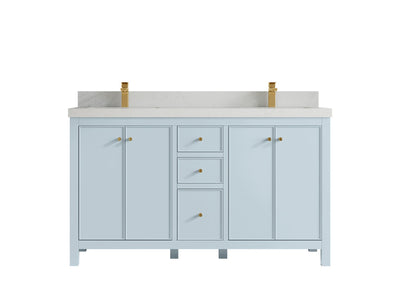 Chicago 60 in. W x 22 in. D Double Sink Bathroom Vanity - Willow Bath and Vanity