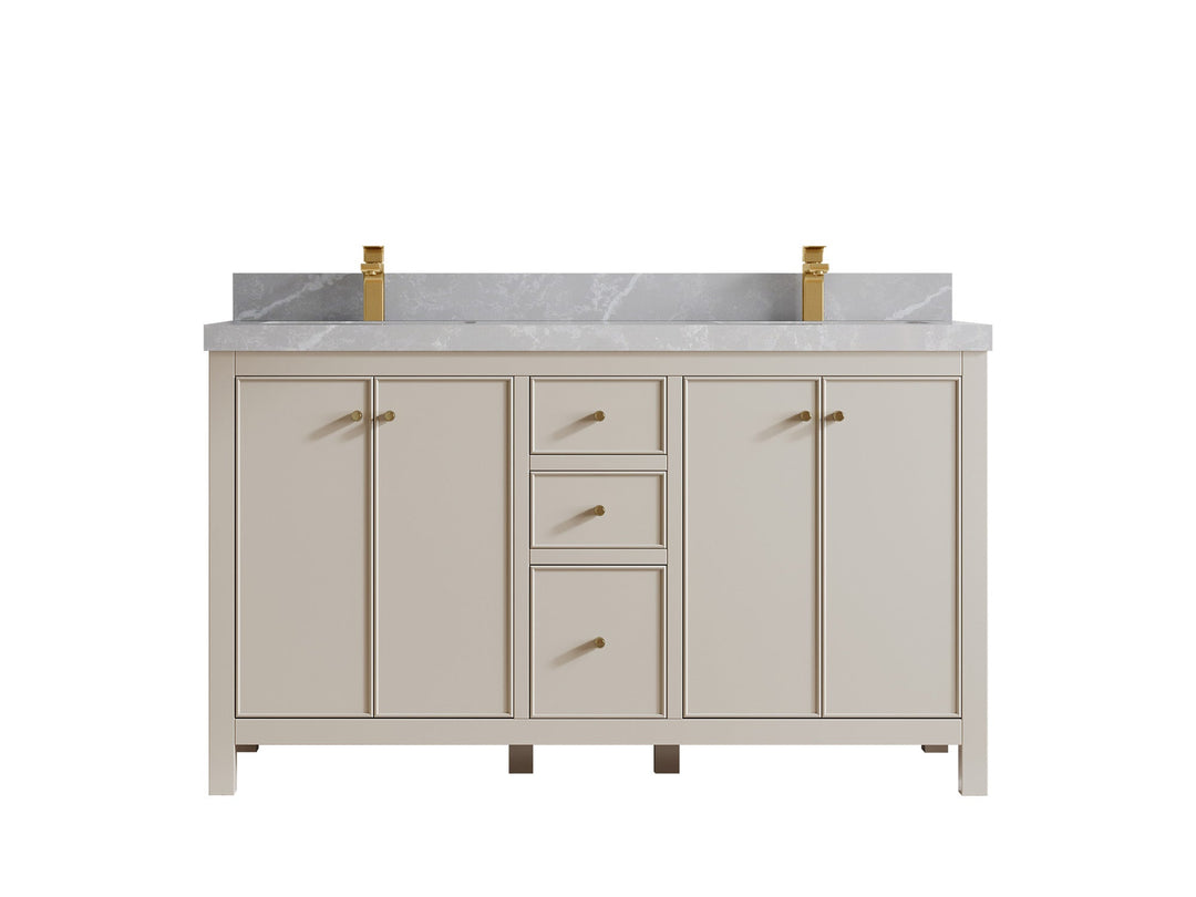Chicago 60 in. W x 22 in. D Double Sink Bathroom Vanity - Willow Bath and Vanity
