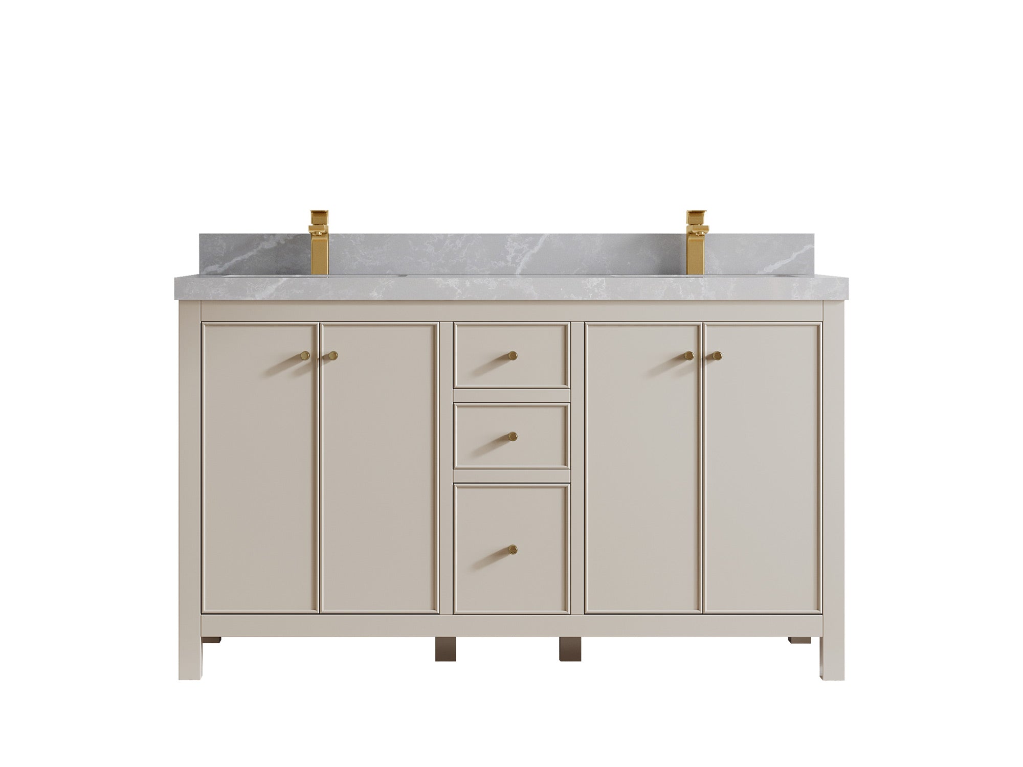 Chicago 60 in. W x 22 in. D Double Sink Bathroom Vanity - Willow Bath and Vanity