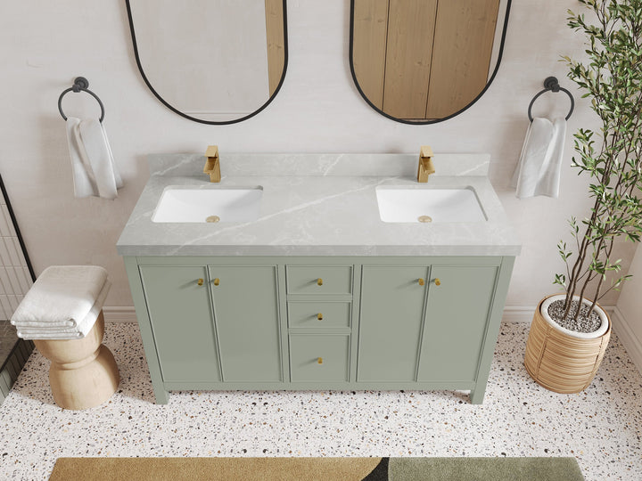 Chicago 60 in. W x 22 in. D Double Sink Bathroom Vanity - photo 32