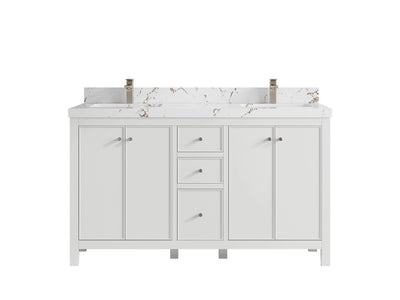 Chicago 60 in. W x 22 in. D Double Sink Bathroom Vanity - Willow Bath and Vanity
