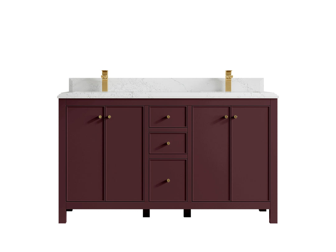 Chicago 60 in. W x 22 in. D Double Sink Bathroom Vanity - Willow Bath and Vanity
