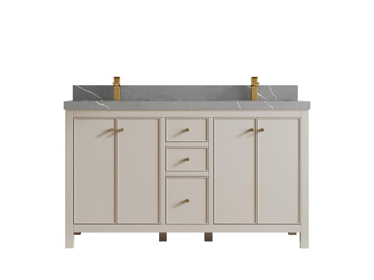 Chicago 60 in. W x 22 in. D Double Sink Bathroom Vanity - Willow Bath and Vanity