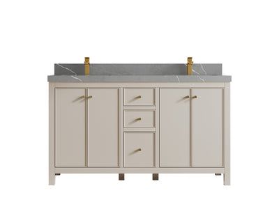 Chicago 60 in. W x 22 in. D Double Sink Bathroom Vanity - Willow Bath and Vanity