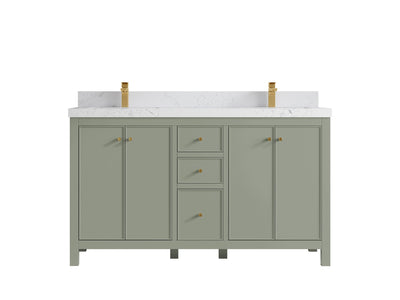 Chicago 60 in. W x 22 in. D Double Sink Bathroom Vanity - Willow Bath and Vanity