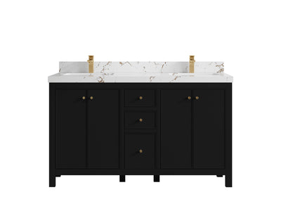 Chicago 60 in. W x 22 in. D Double Sink Bathroom Vanity - Willow Bath and Vanity