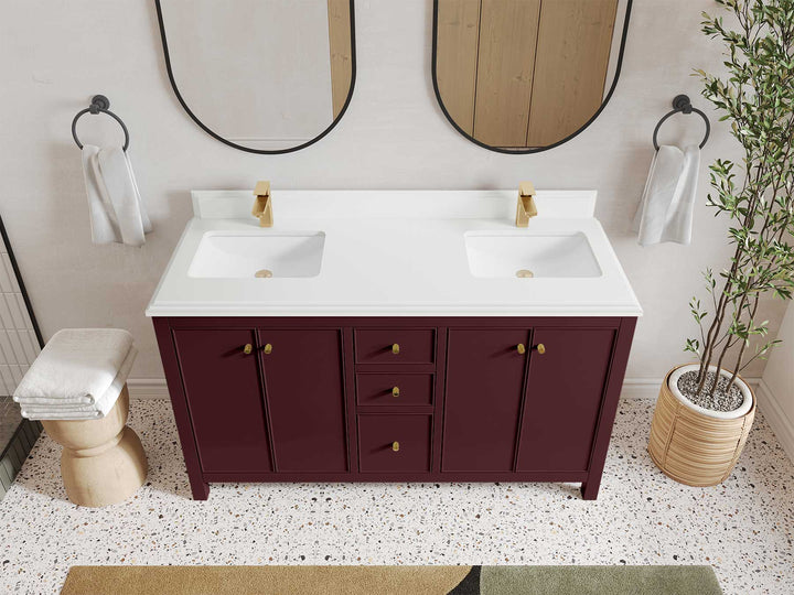 Chicago 60 in. W x 22 in. D Double Sink Bathroom Vanity - photo 48