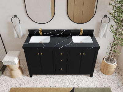 Chicago 60 in. W x 22 in. D Double Sink Bathroom Vanity - Willow Bath and Vanity