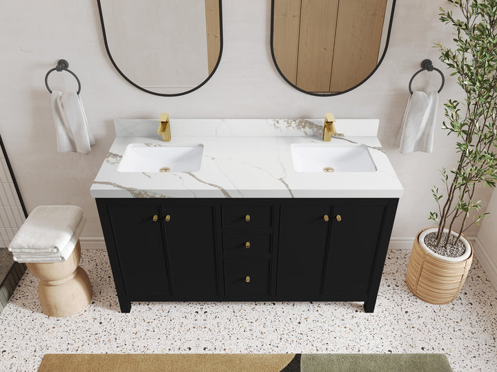 Chicago 60 in. W x 22 in. D Double Sink Bathroom Vanity - photo 14