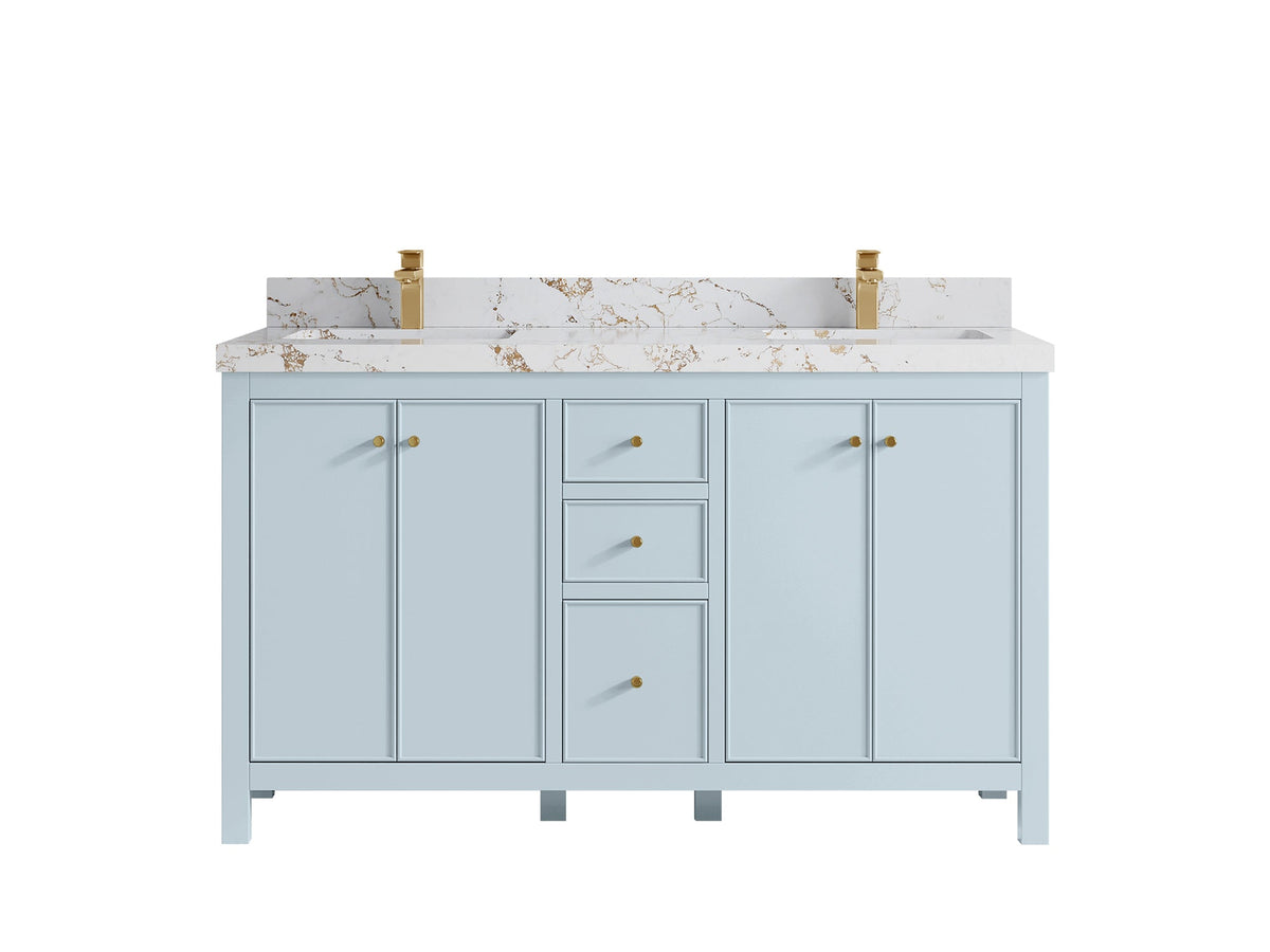 Chicago 60 in. W x 22 in. D Double Sink Bathroom Vanity - Willow Bath and Vanity