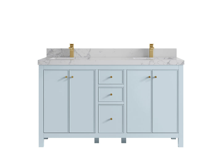 Chicago 60 in. W x 22 in. D Double Sink Bathroom Vanity - photo 43