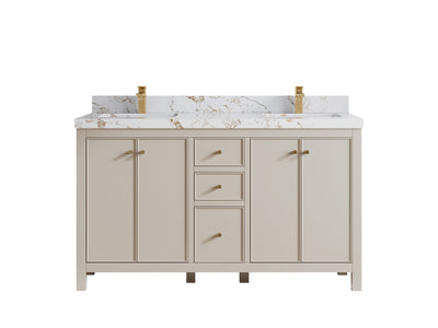 Chicago 60 in. W x 22 in. D Double Sink Bathroom Vanity - Willow Bath and Vanity