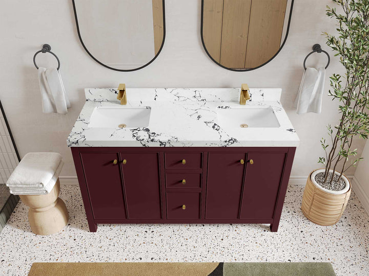 Chicago 60 in. W x 22 in. D Double Sink Bathroom Vanity - photo 22