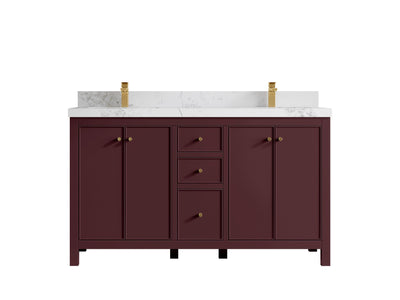 Chicago 60 in. W x 22 in. D Double Sink Bathroom Vanity - Willow Bath and Vanity