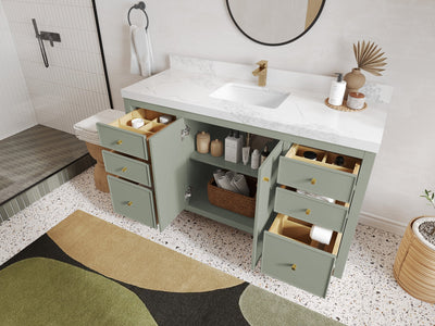 Chicago 60 in. W x 22 in. D Single Sink Bathroom Vanity - Willow Bath and Vanity