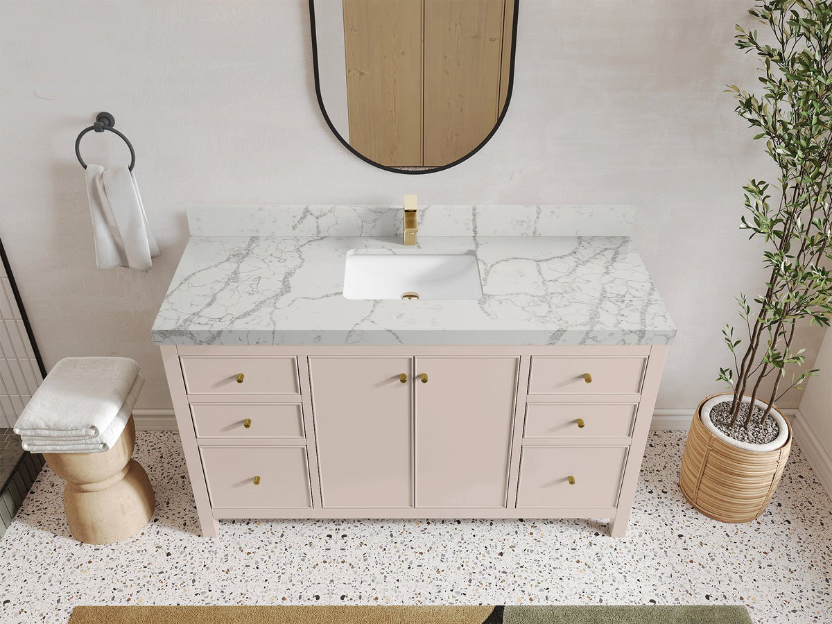 Chicago 60 in. W x 22 in. D Single Sink Bathroom Vanity - Willow Bath and Vanity