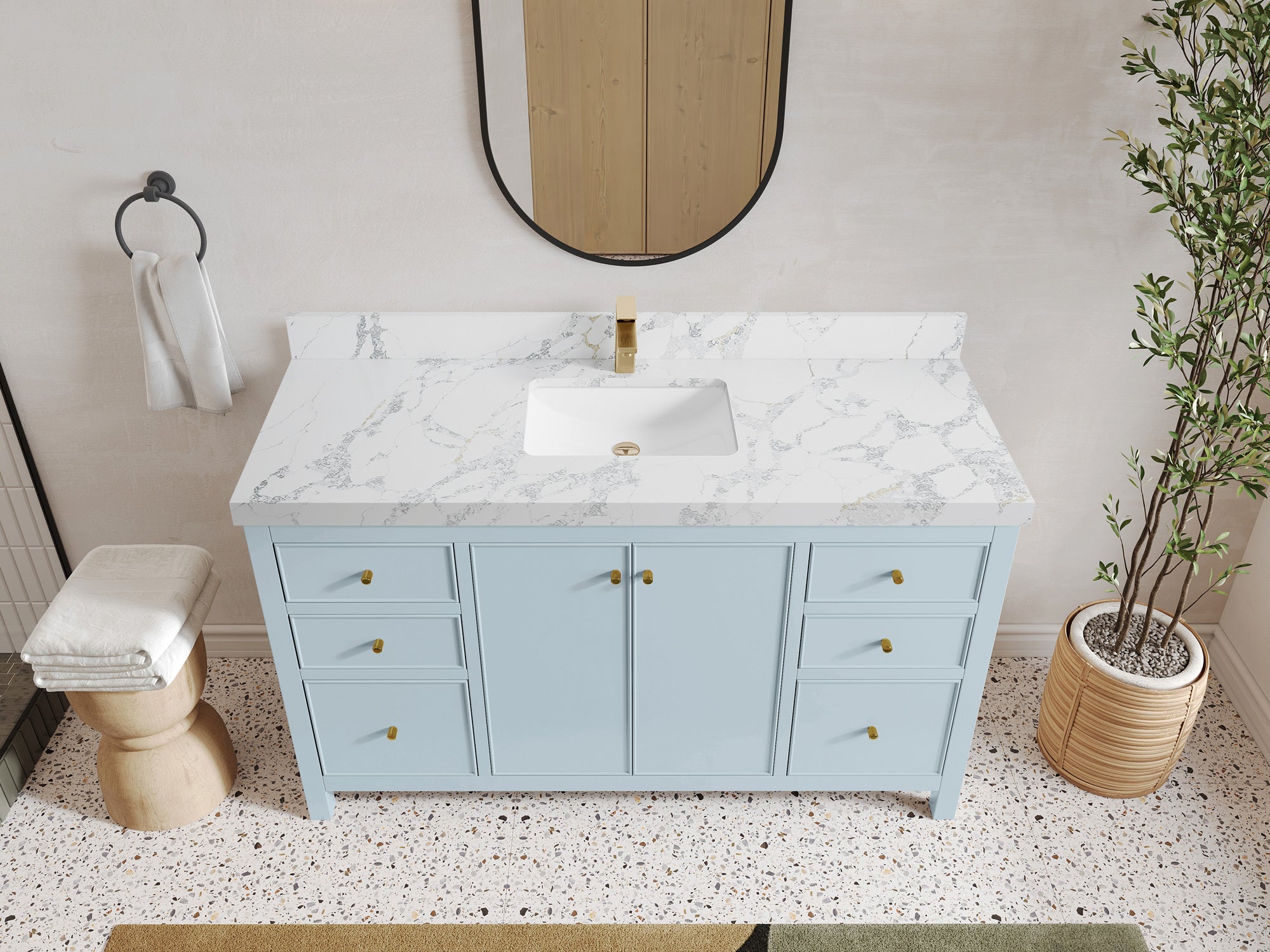 Chicago 60 in. W x 22 in. D Single Sink Bathroom Vanity - Willow Bath and Vanity