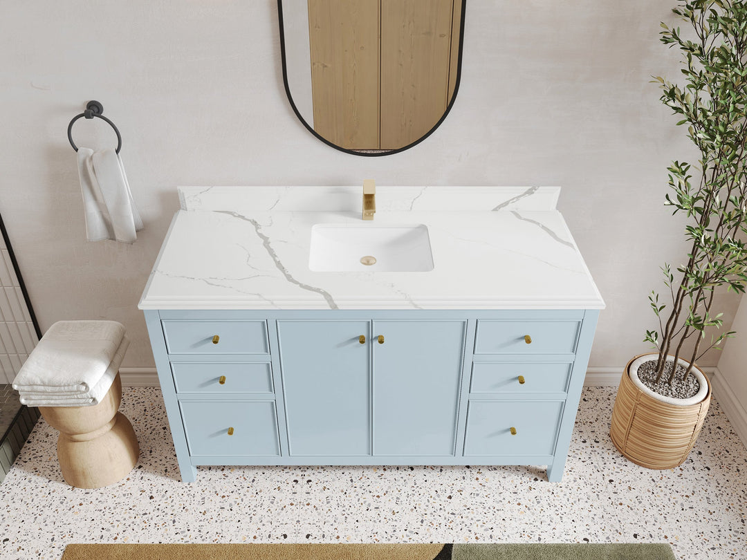 Chicago 60 in. W x 22 in. D Single Sink Bathroom Vanity - Willow Bath and Vanity