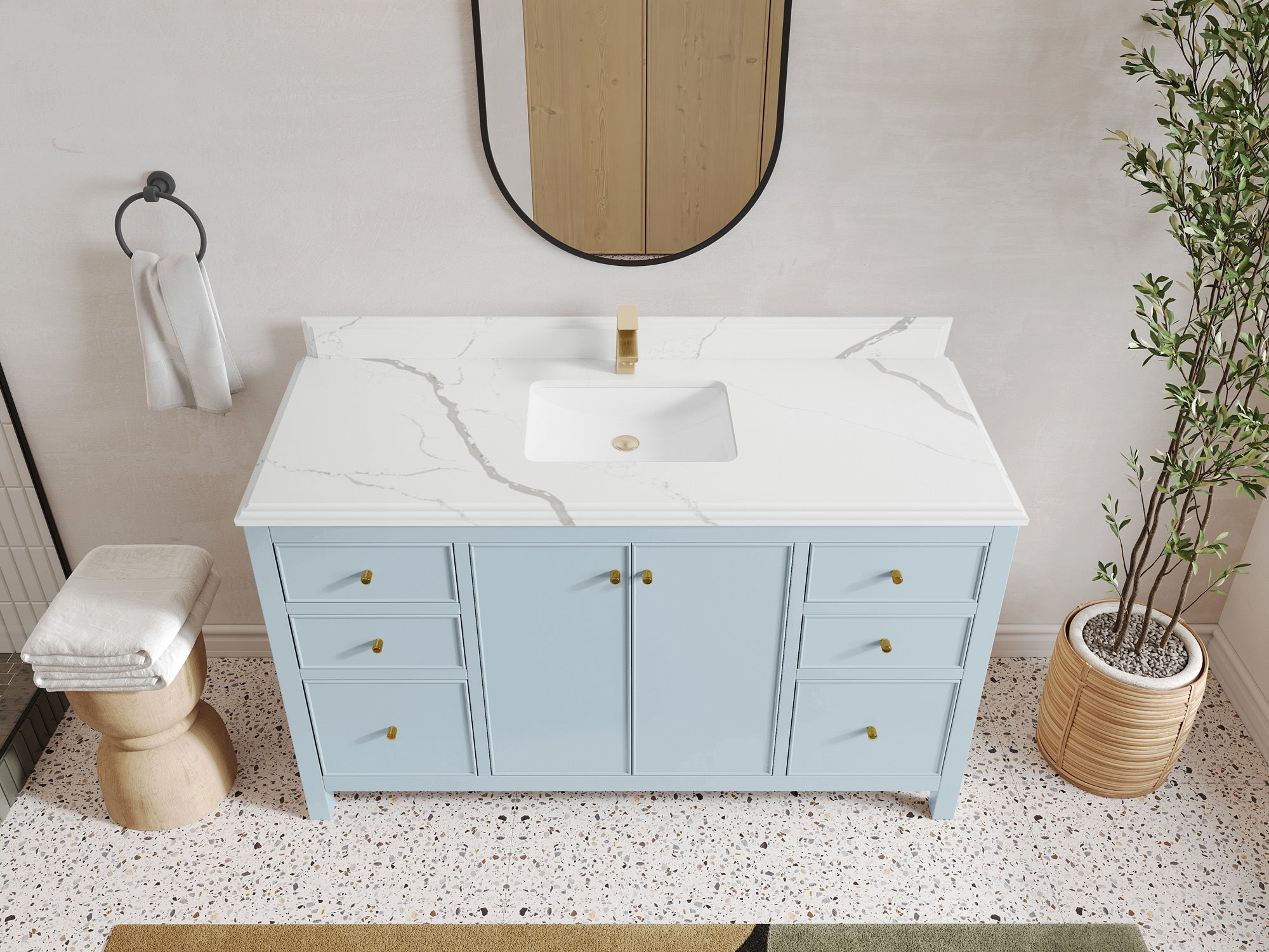Chicago 60 in. W x 22 in. D Single Sink Bathroom Vanity - Willow Bath and Vanity