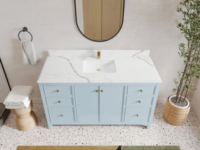 Chicago 60 in. W x 22 in. D Single Sink Bathroom Vanity - Willow Bath and Vanity