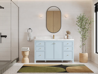 Chicago 60 in. W x 22 in. D Single Sink Bathroom Vanity - Willow Bath and Vanity