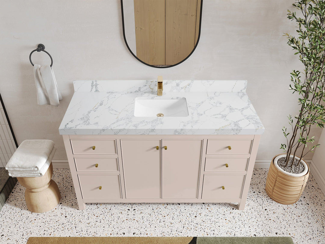 Chicago 60 in. W x 22 in. D Single Sink Bathroom Vanity - Willow Bath and Vanity