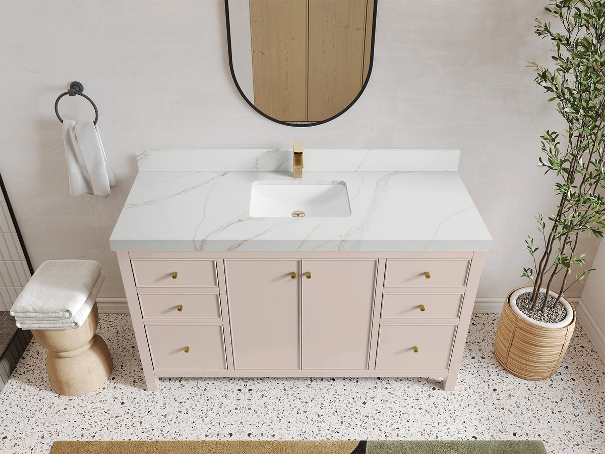 Chicago 60 in. W x 22 in. D Single Sink Bathroom Vanity - Willow Bath and Vanity
