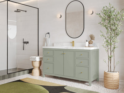 Chicago 60 in. W x 22 in. D Single Sink Bathroom Vanity - Willow Bath and Vanity