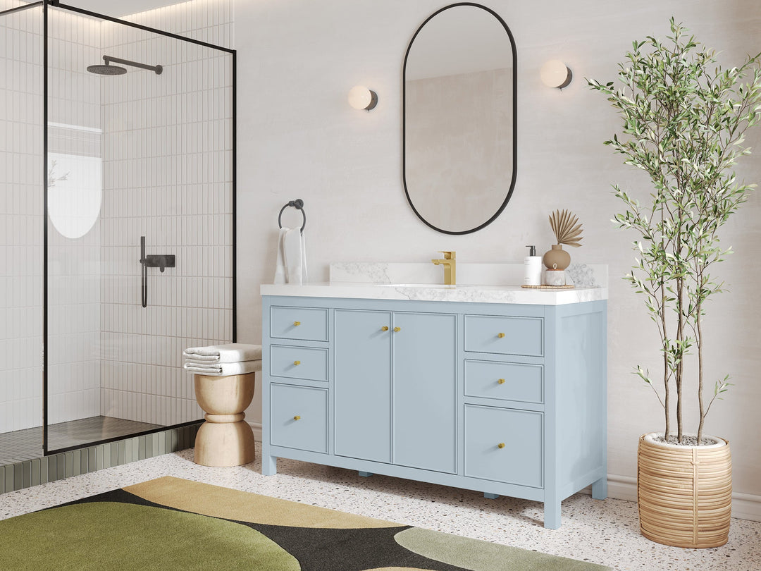 Chicago 60 in. W x 22 in. D Single Sink Bathroom Vanity - Willow Bath and Vanity