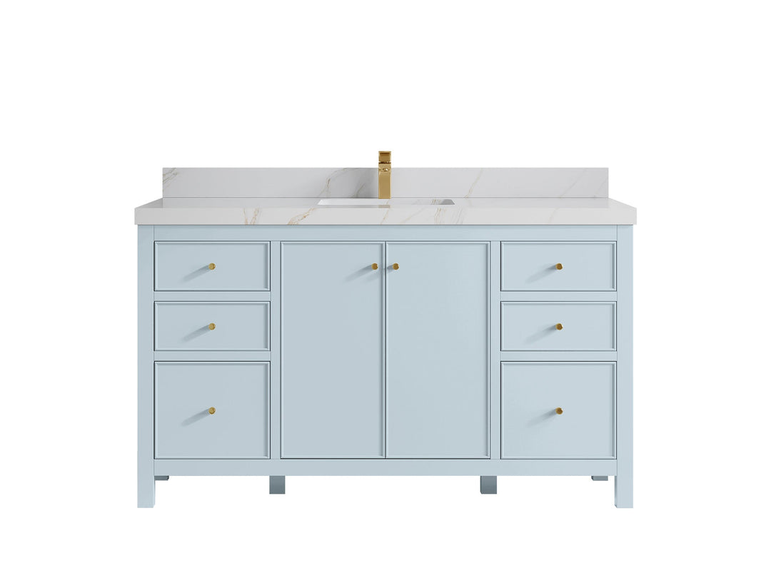 Chicago 60 in. W x 22 in. D Single Sink Bathroom Vanity - Willow Bath and Vanity