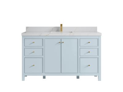 Chicago 60 in. W x 22 in. D Single Sink Bathroom Vanity - Willow Bath and Vanity
