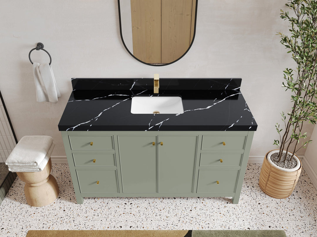 Chicago 60 in. W x 22 in. D Single Sink Bathroom Vanity - Willow Bath and Vanity