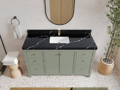 Chicago 60 in. W x 22 in. D Single Sink Bathroom Vanity - Willow Bath and Vanity