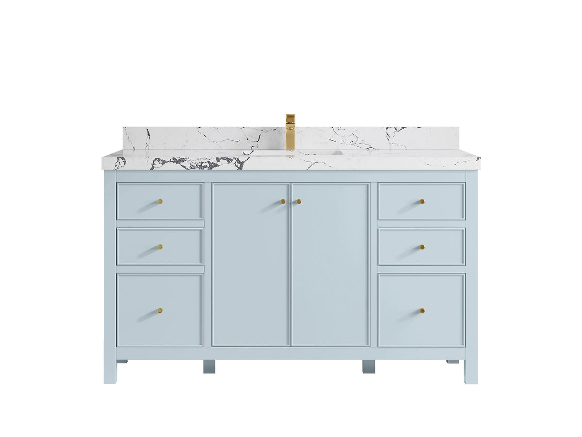 Chicago 60 in. W x 22 in. D Single Sink Bathroom Vanity - Willow Bath and Vanity