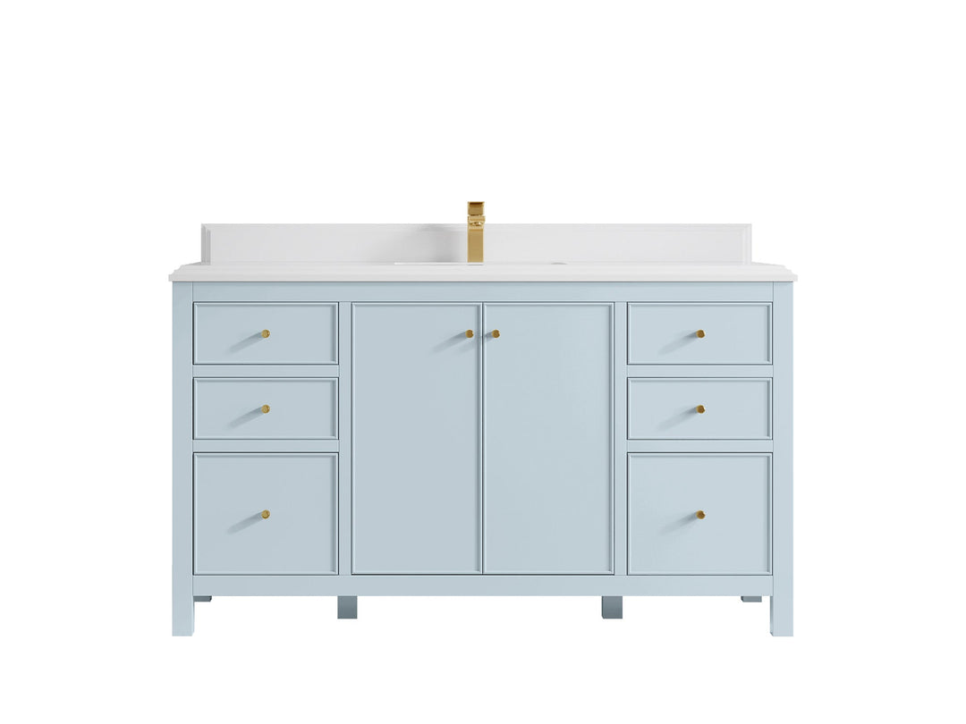 Chicago 60 in. W x 22 in. D Single Sink Bathroom Vanity - Willow Bath and Vanity