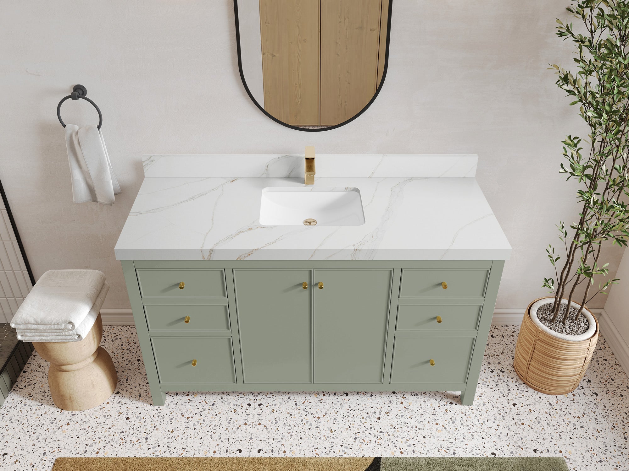 Chicago 60 in. W x 22 in. D Single Sink Bathroom Vanity - Willow Bath and Vanity