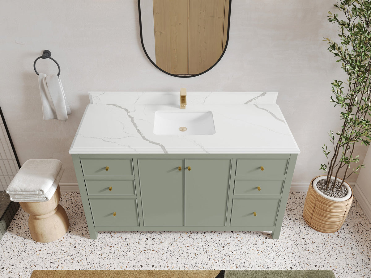 Chicago 60 in. W x 22 in. D Single Sink Bathroom Vanity - Willow Bath and Vanity