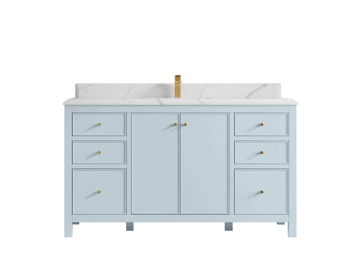 Chicago 60 in. W x 22 in. D Single Sink Bathroom Vanity - Willow Bath and Vanity