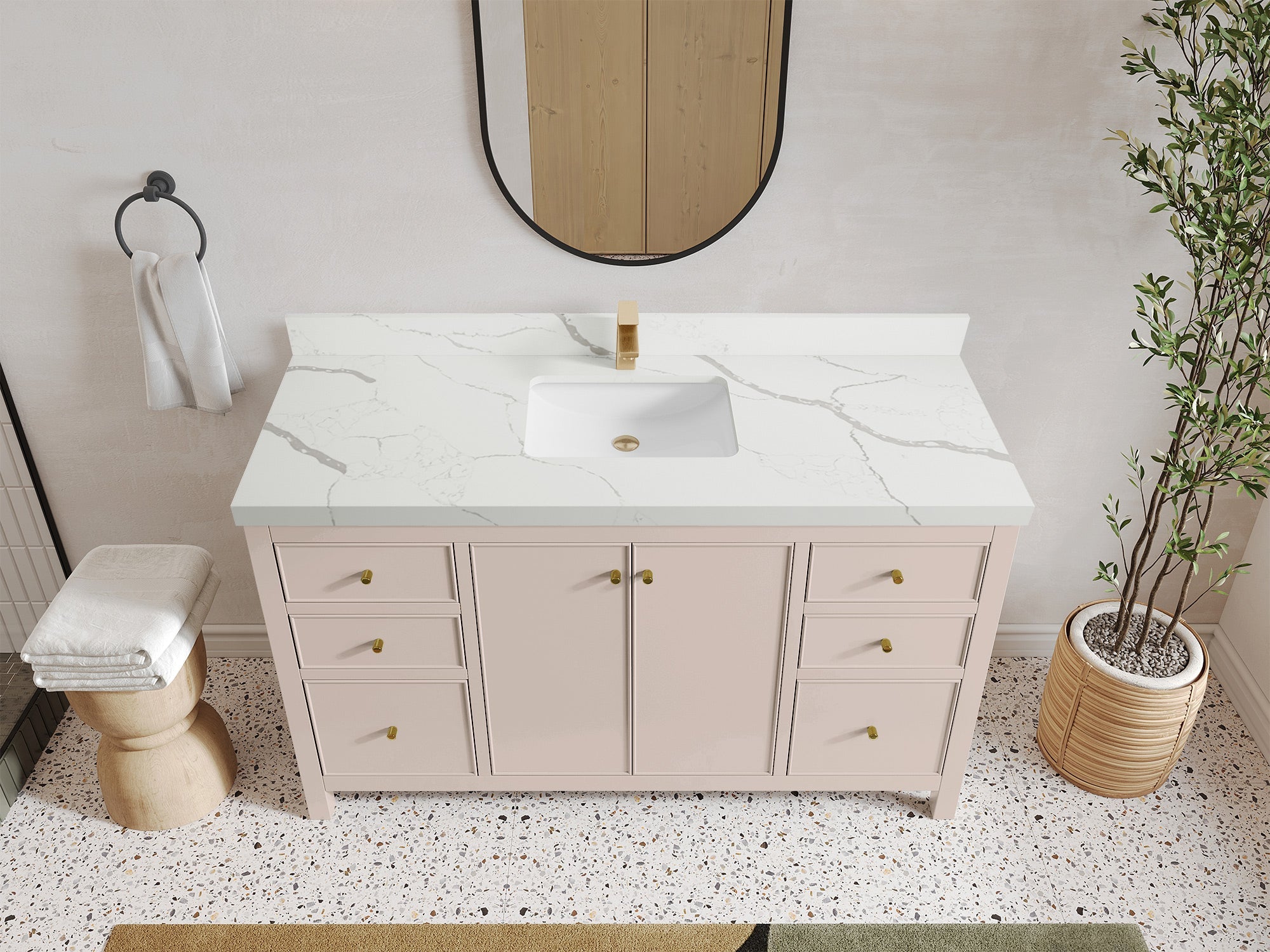 Chicago 60 in. W x 22 in. D Single Sink Bathroom Vanity - Willow Bath and Vanity