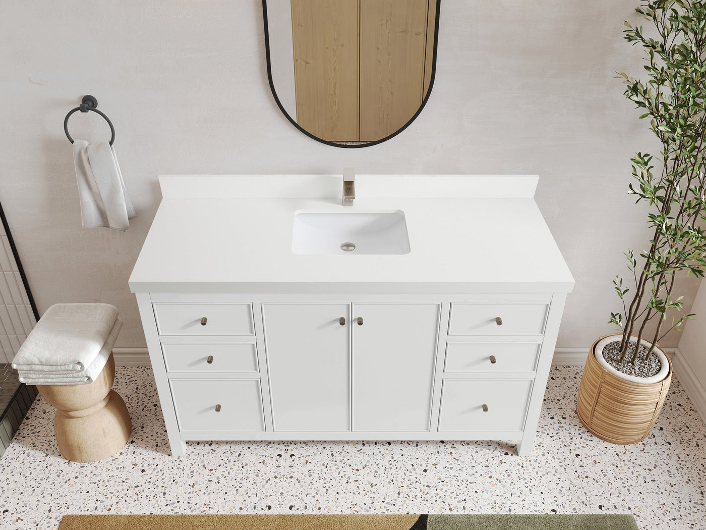 Chicago 60 in. W x 22 in. D Single Sink Bathroom Vanity