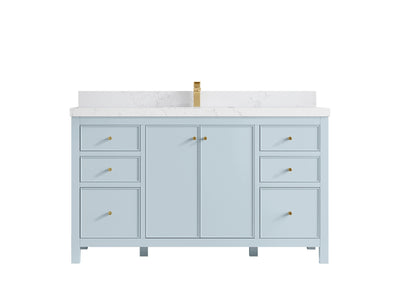 Chicago 60 in. W x 22 in. D Single Sink Bathroom Vanity - Willow Bath and Vanity