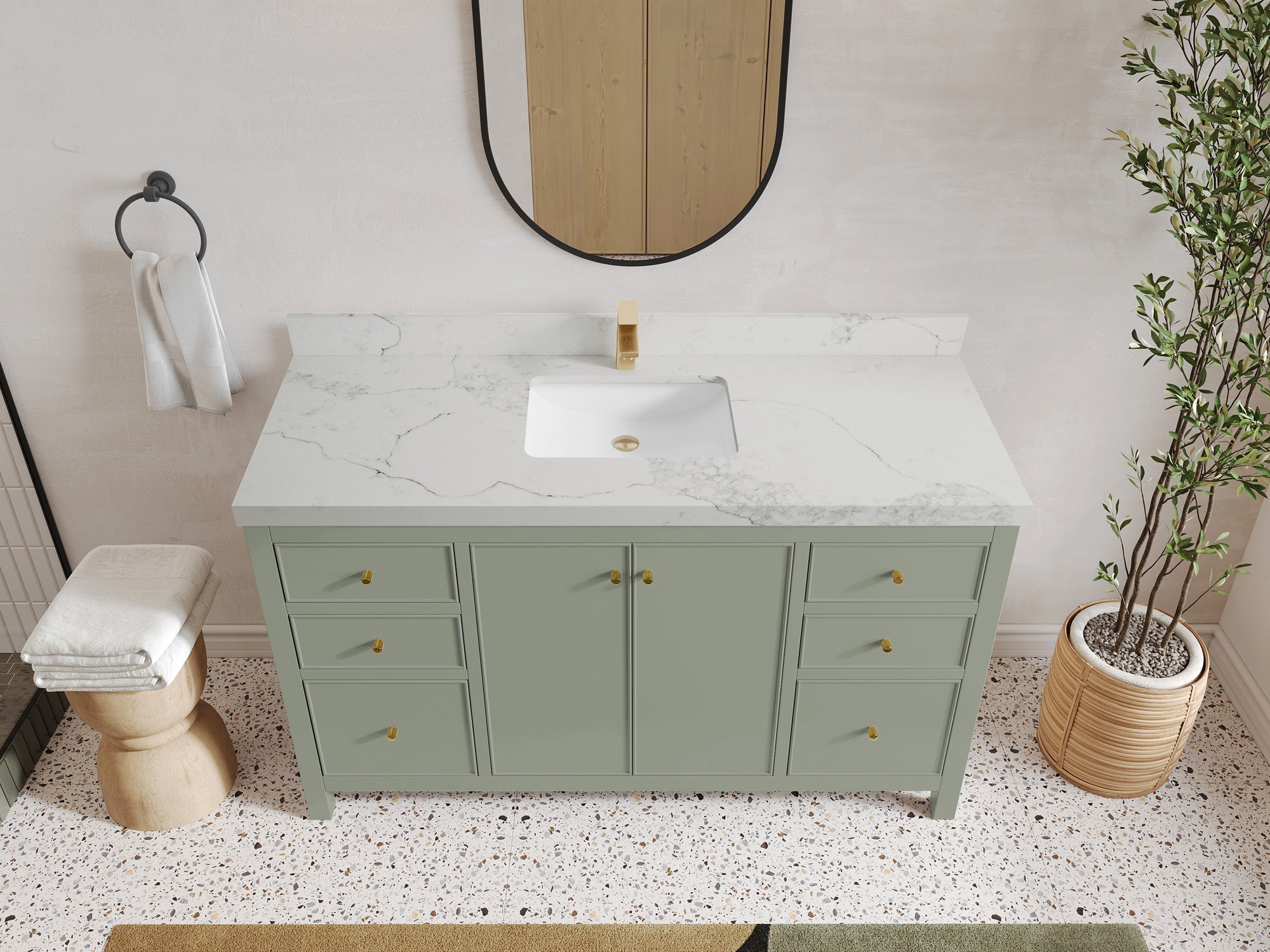Chicago 60 in. W x 22 in. D Single Sink Bathroom Vanity - Willow Bath and Vanity