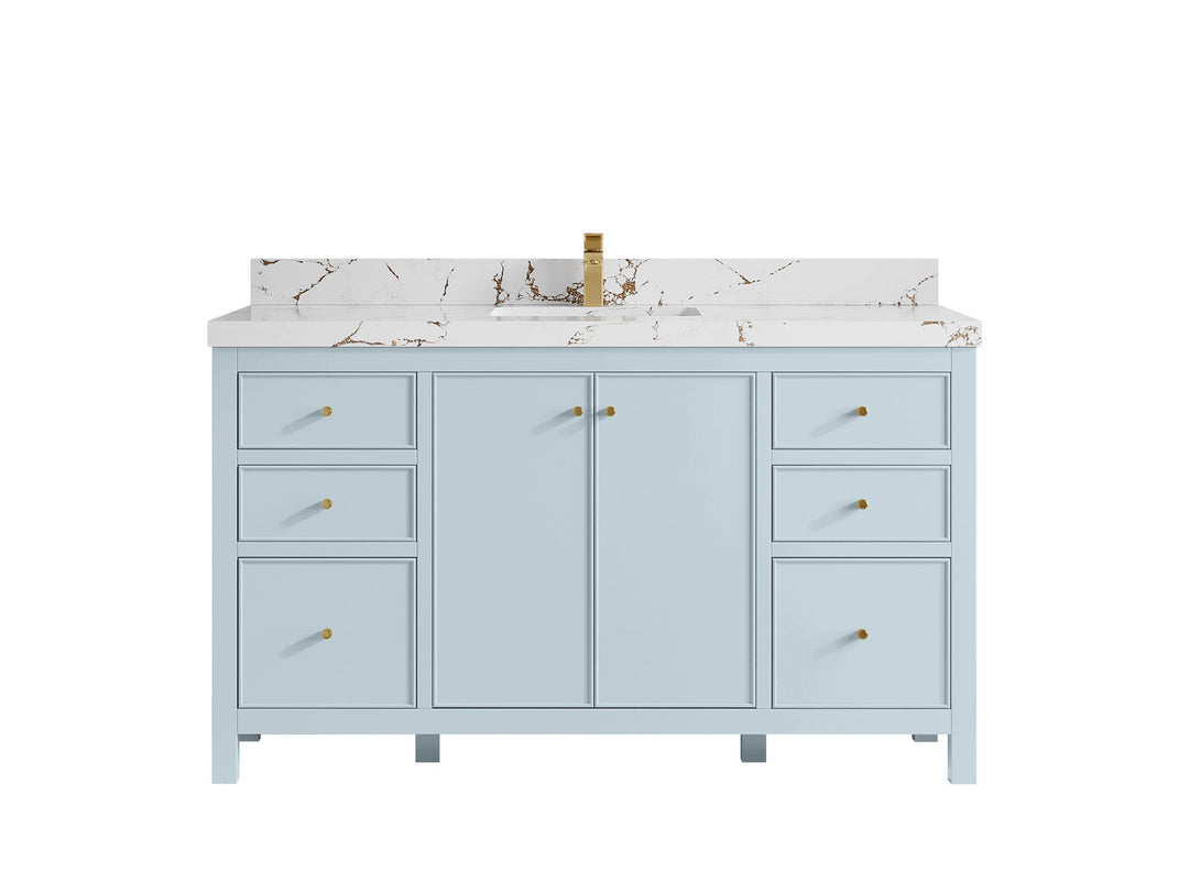 Chicago 60 in. W x 22 in. D Single Sink Bathroom Vanity - Willow Bath and Vanity