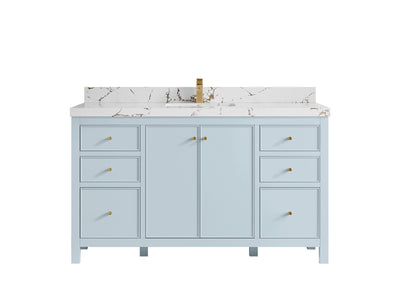 Chicago 60 in. W x 22 in. D Single Sink Bathroom Vanity - Willow Bath and Vanity